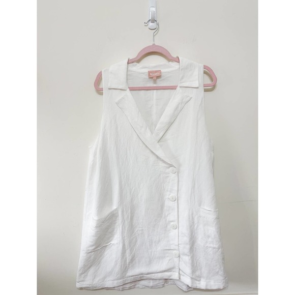 Show Me Your Mumu White Levi Linen Blazer Dress Size XL - Picture 4 of 4
